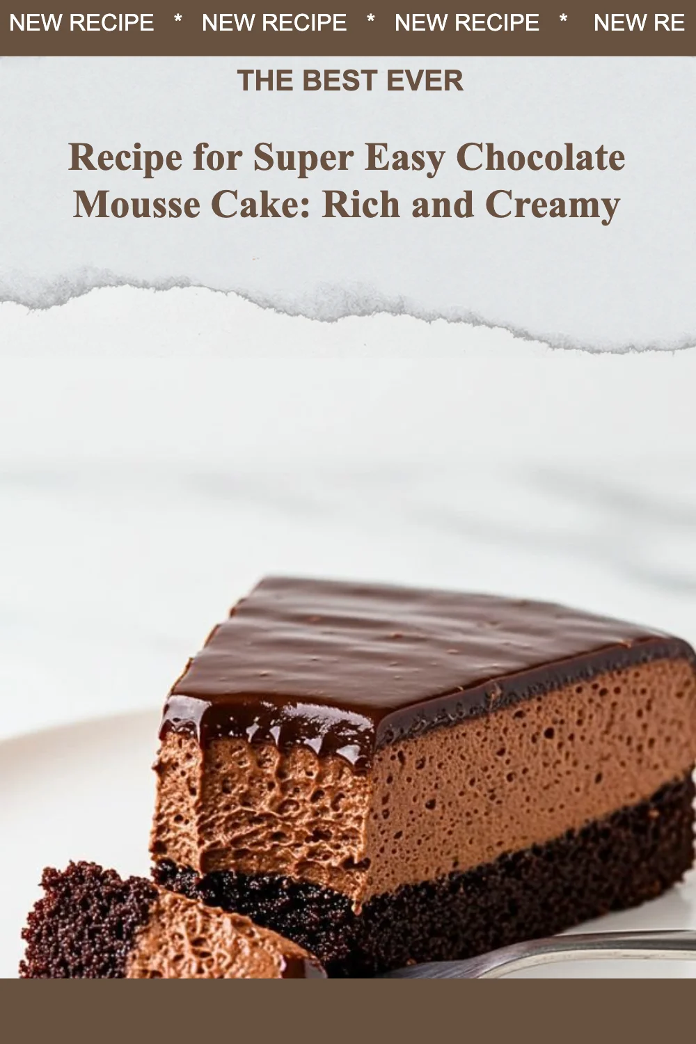 Gâteau mousse au chocolat riche et crémeux, une recette facile à réaliser