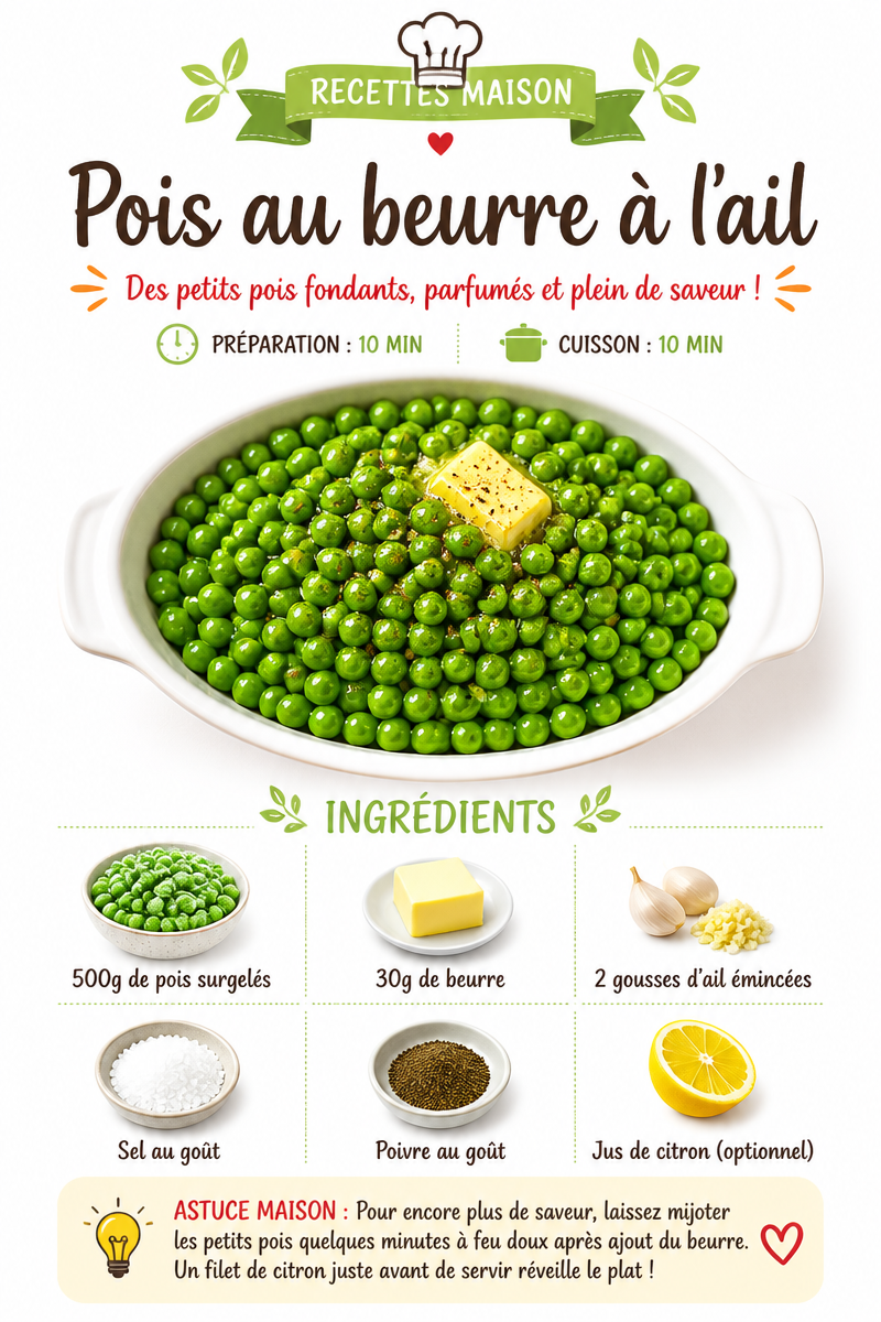 Pois au beurre à l’ail