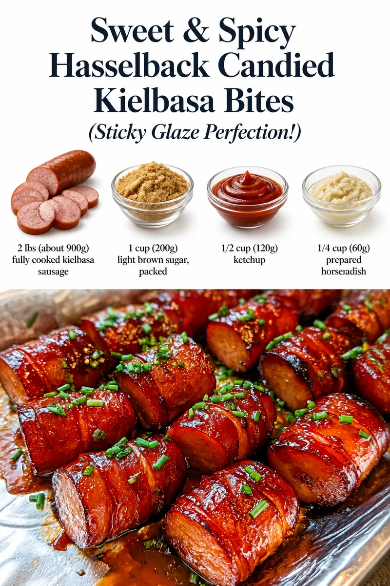 Bouchées de Kielbasa Confites Hasselback Douces et Épicées (Perfection de Glace Collante !)