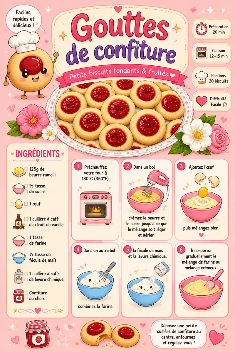 Bocal de gouttes de confiture fait maison aux fruits