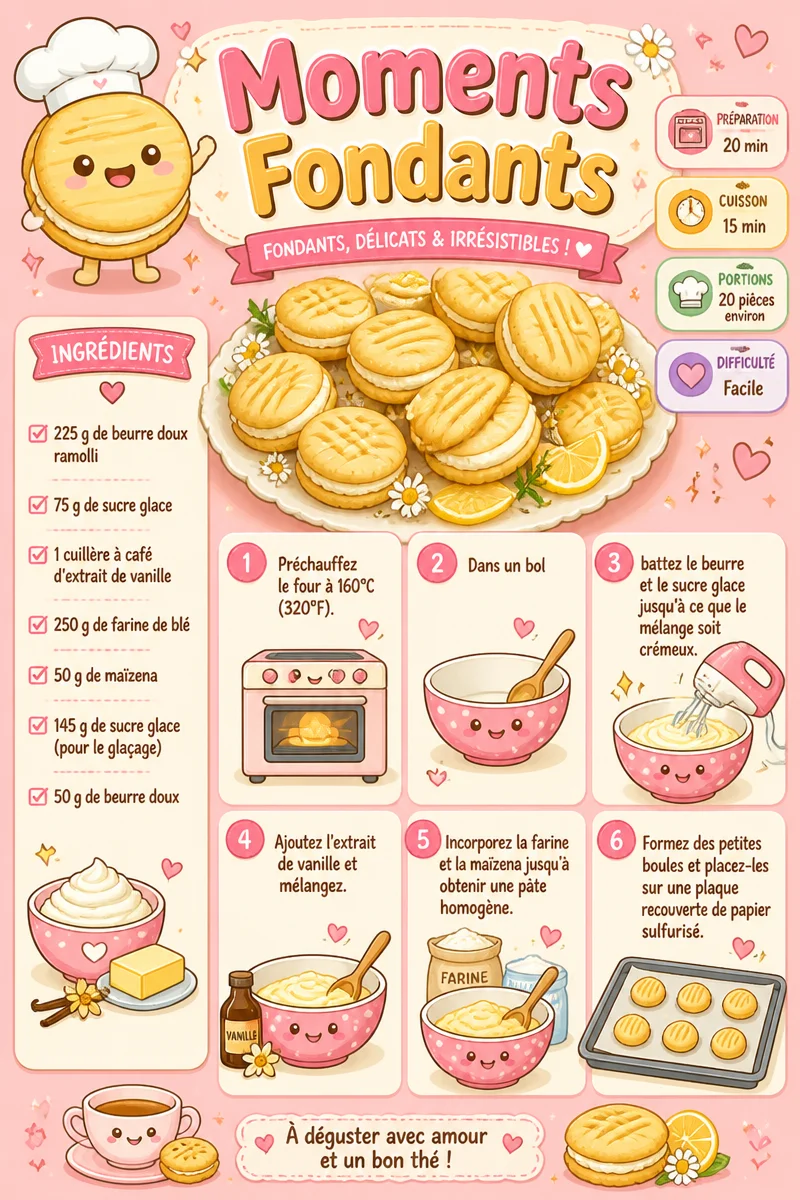 Moments Fondants : délices sucrés et moments de douceur à savourer.
