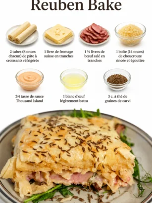 Sandwich Reuben cuit avec pain de seigle, viande, choucroute et fromage