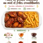 Ailes de poulet BBQ au miel collant