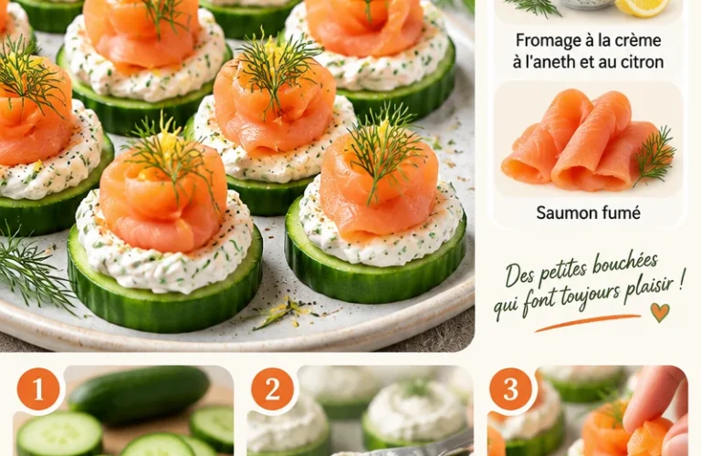 Amuse-bouche de saumon fumé présenté sur un plateau élégant.