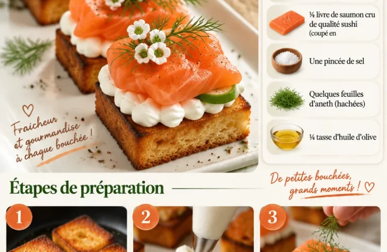 Recette de bouchées de saumon délicieuses et faciles à préparer.