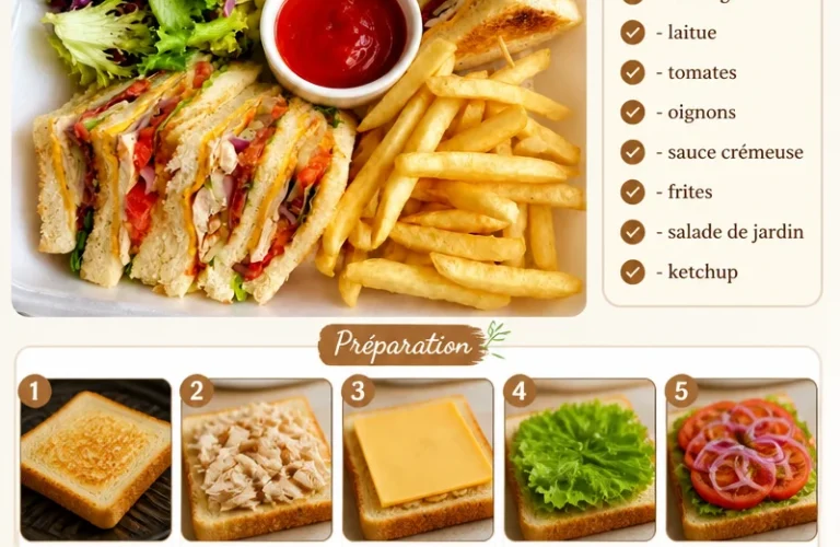 Délicieux Club de Sandwiches avec ingrédients frais et savoureux
