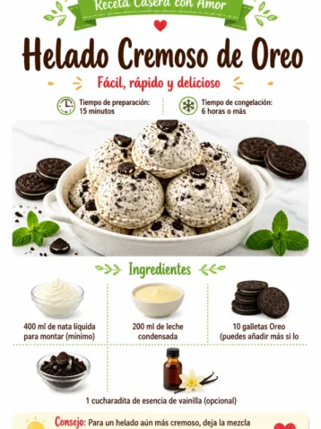 Crème glacée Oreo crémeuse et savoureuse dans un bol