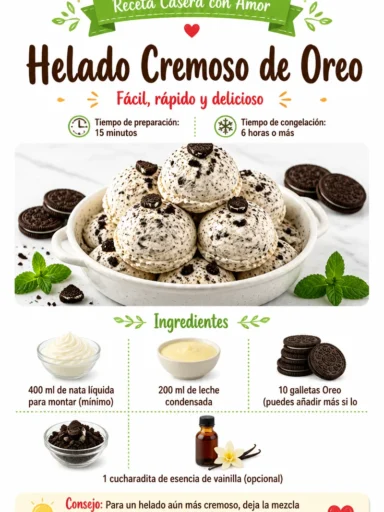 Crème glacée Oreo crémeuse et savoureuse dans un bol