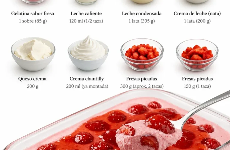 Dessert Crème Mousse de Fraise servie dans un verre avec des fraises fraîches.