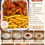 Juicy Roast Chicken with Golden Fries and Garden Salad