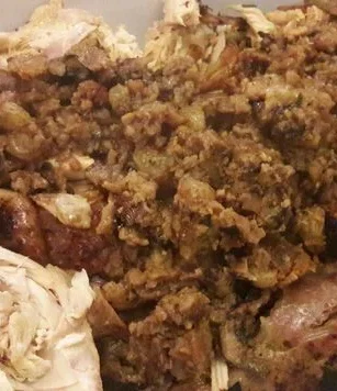 Farce moelleuse aux pommes, marrons et champignons préparée à l'atelier de la corvette