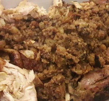 Farce moelleuse aux pommes, marrons et champignons préparée à l'atelier de la corvette