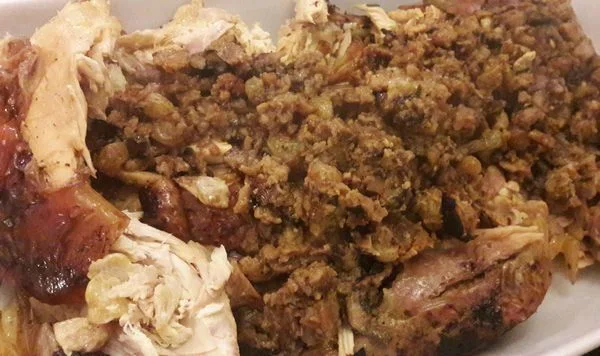 Farce moelleuse aux pommes, marrons et champignons préparée à l'atelier de la corvette