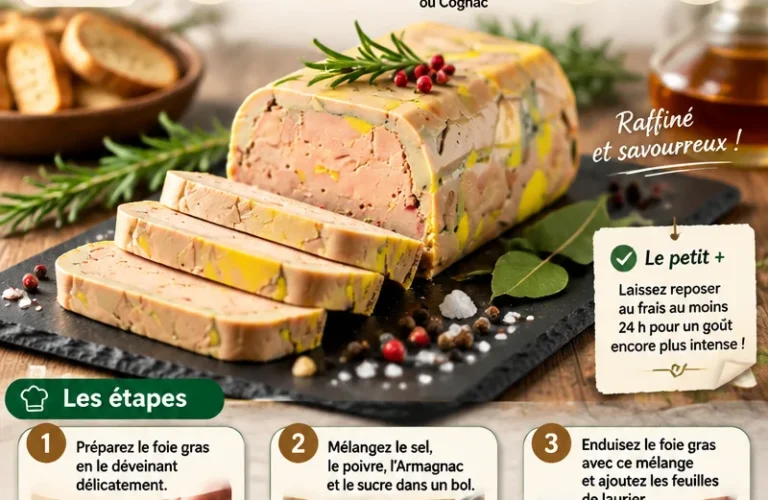 Foie Gras Maison : plat élégant et savoureux pour les amateurs de gastronomie française.