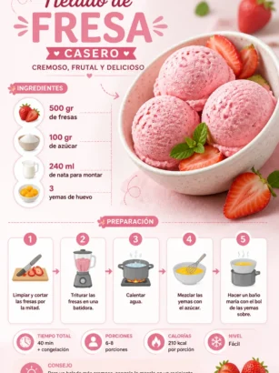 Recette de glace à la fraise maison avec des fraises fraîches