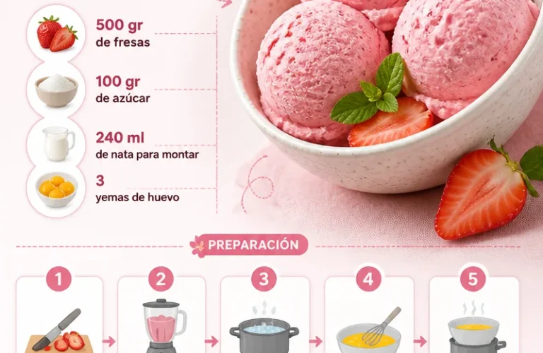 Recette de glace à la fraise maison avec des fraises fraîches