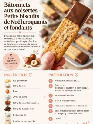Biscuits croustillants aux noisettes pour Noël