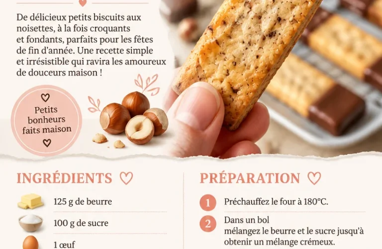 Biscuits croustillants aux noisettes pour Noël
