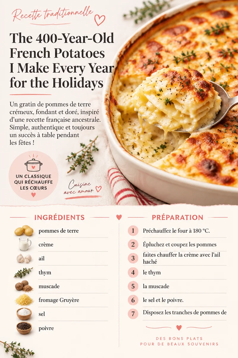 Les pommes de terre françaises de 400 ans que je prépare chaque année pour les fêtes