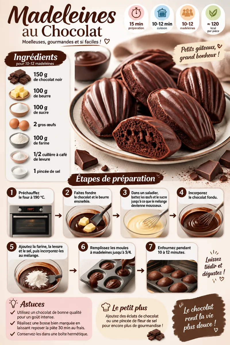 Madeleines au chocolat