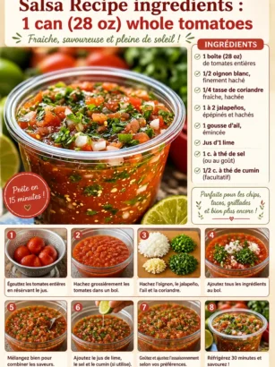 Recette de salsa maison avec ingrédients frais et savoureux
