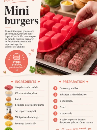 Assortiment de mini burgers savoureux sur une assiette
