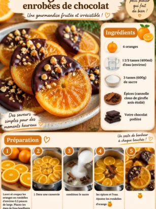 Oranges confites enrobées de chocolat, un mélange irrésistible de saveurs.