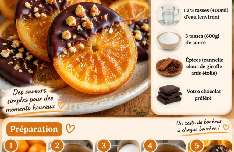 Oranges confites enrobées de chocolat, un mélange irrésistible de saveurs.