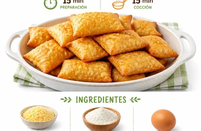 Pastel frit au fromage doré et croustillant sur un plat