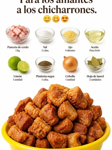 Assortiment de chicharrones croustillants prêts à déguster.