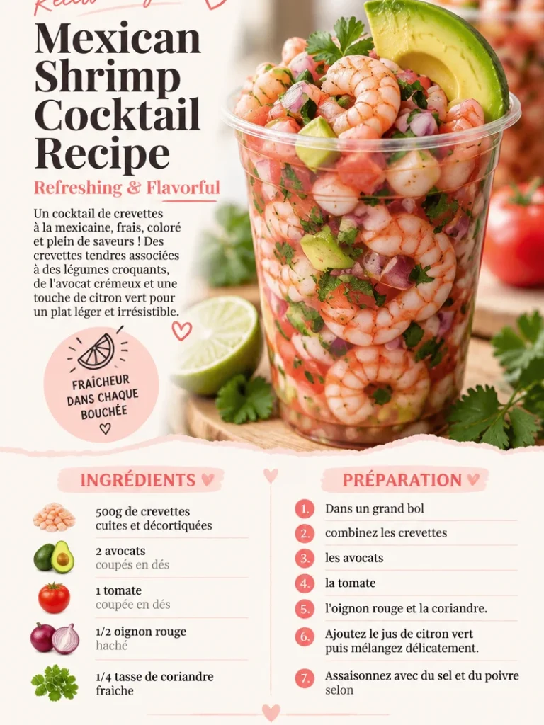 Cocktail de crevettes mexicain, plat rafraîchissant et savoureux