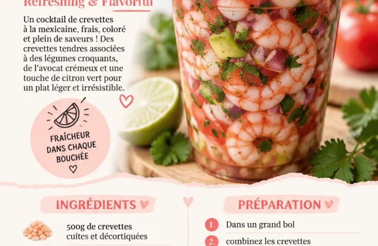 Cocktail de crevettes mexicain, plat rafraîchissant et savoureux