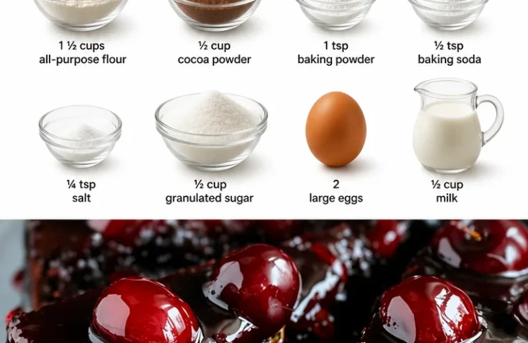 Gâteau Rêve de Chocolat Cerise moelleux et délicieux sur une assiette