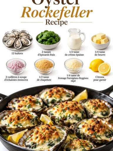 Recette des huîtres Rockefeller délicieusement gratinées