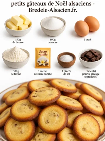 Recette des Palets de Dame, petits gâteaux de Noël alsaciens sur Bredele-Alsacien.fr