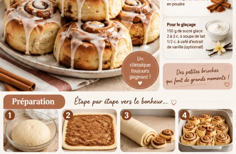 Roulés à la cannelle moelleux et parfumés, recette classique de Kira
