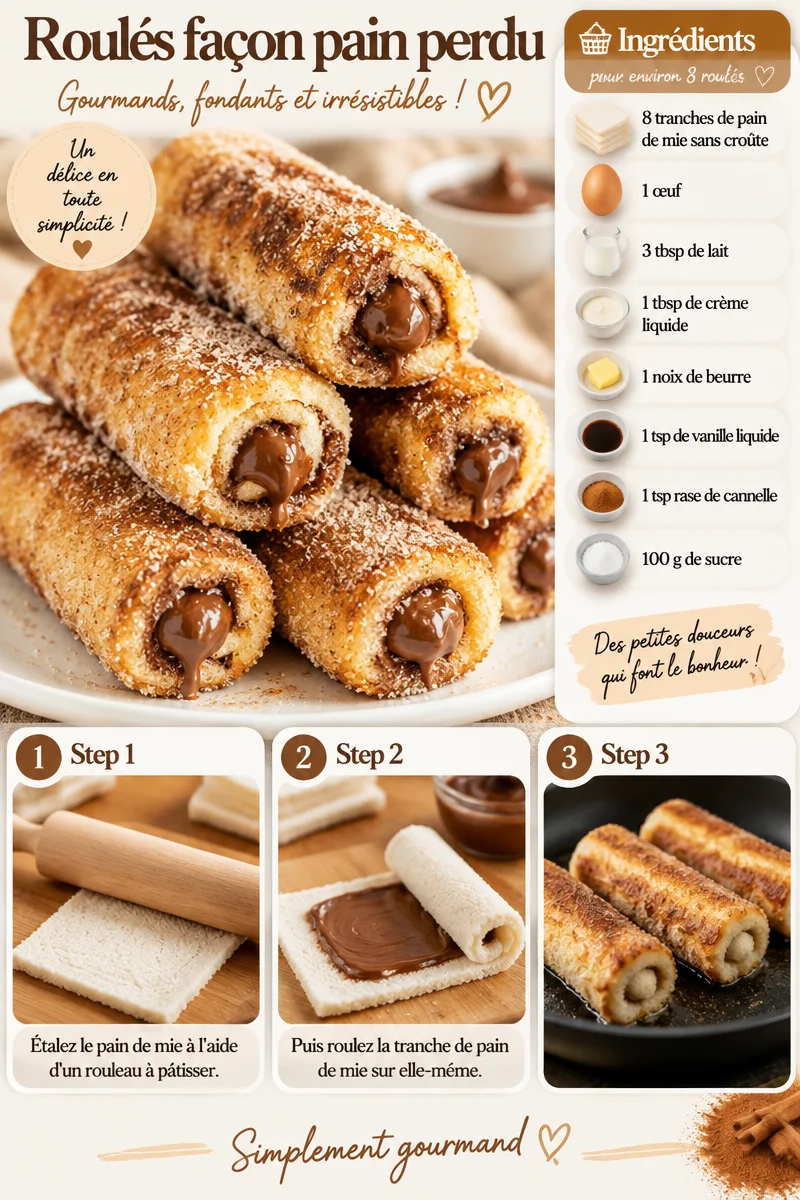Roulés façon pain perdu