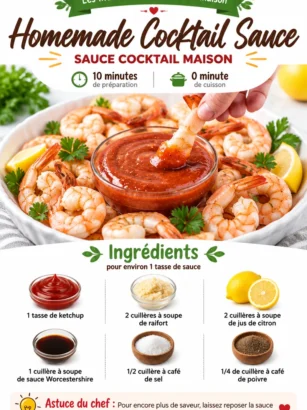 Recette de sauce cocktail maison savoureuse pour accompagner vos apéritifs