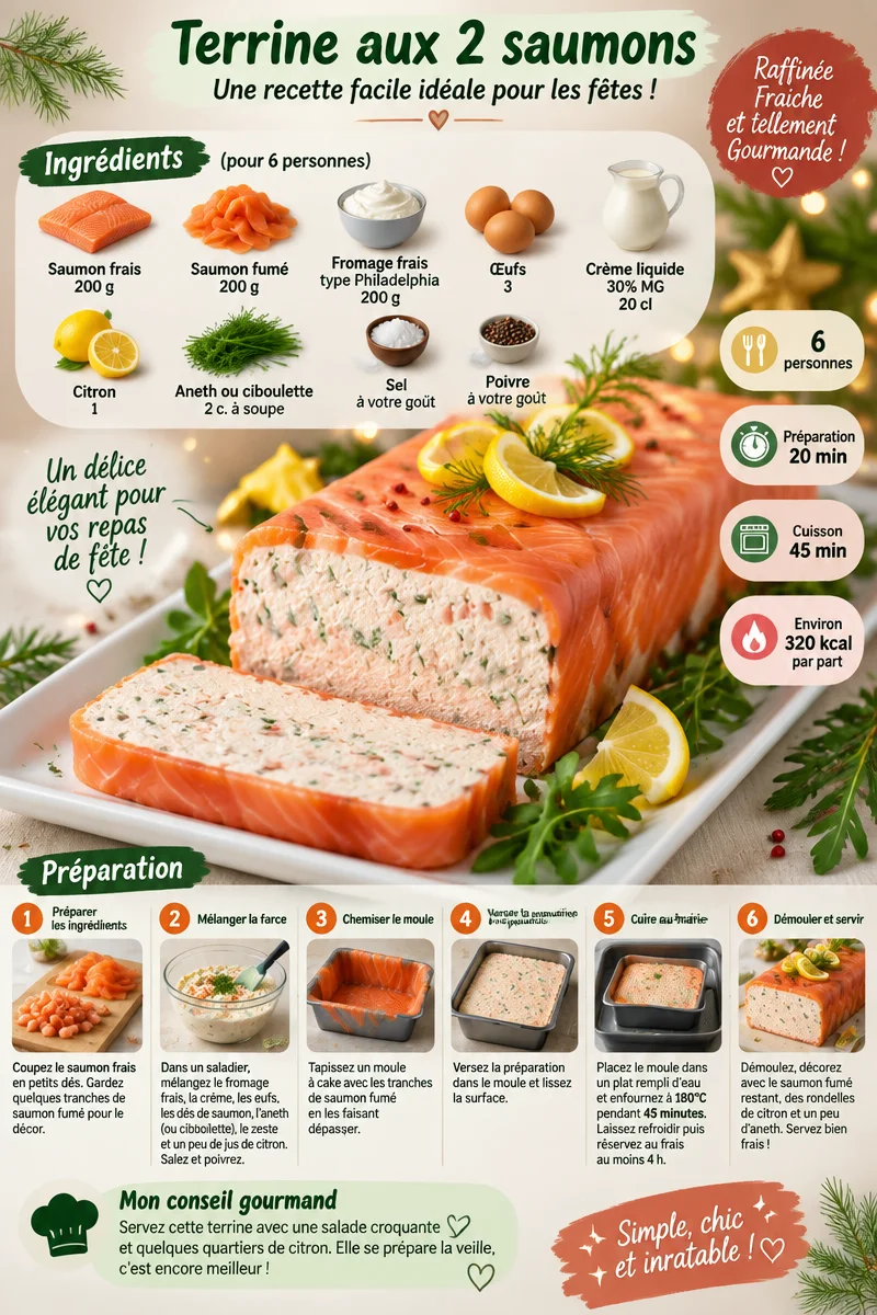 Terrine aux 2 saumons – une recette facile idéale pour les fêtes de fin d’année 😋