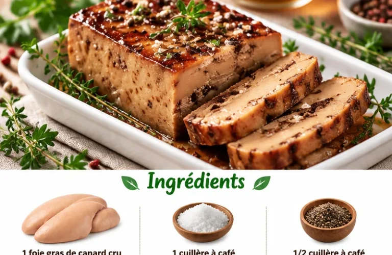 Terrine de foie gras aux épices, plat gourmand et raffiné.