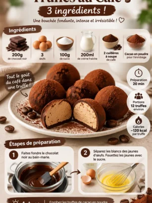 Truffes au café faites maison avec 3 ingrédients simples
