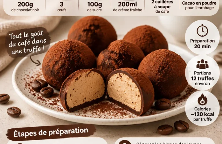 Truffes au café faites maison avec 3 ingrédients simples