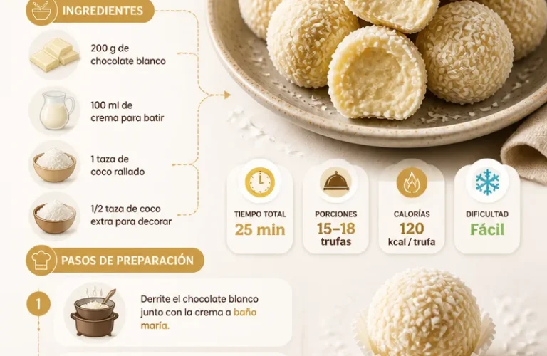 Truffes de Coco et Chocolat Blanc prêtes à déguster sur une assiette élégante