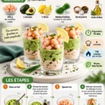 Recette de Verrines à l’avocat et au saumon fumé