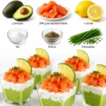 Recette de Verrines à l’avocat et au saumon fumé