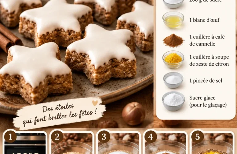 Photographie de Zimtstern à la noisette et cannelle en forme d'étoiles de Noël