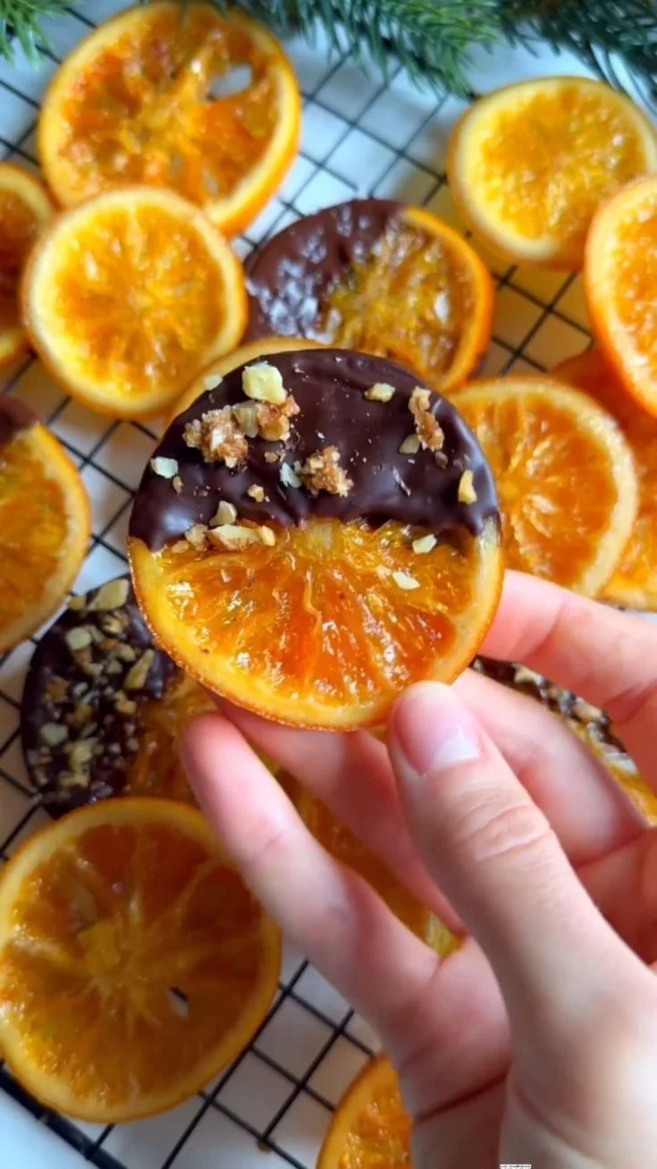 Oranges confites enrob&eacute;es de chocolat