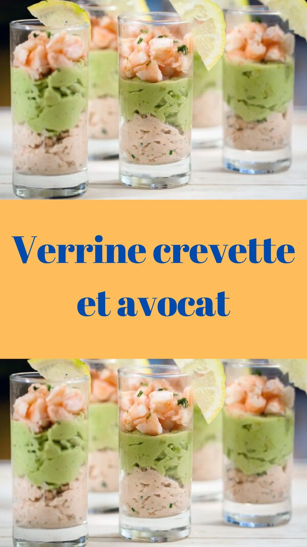 Verrine crevette et avocat